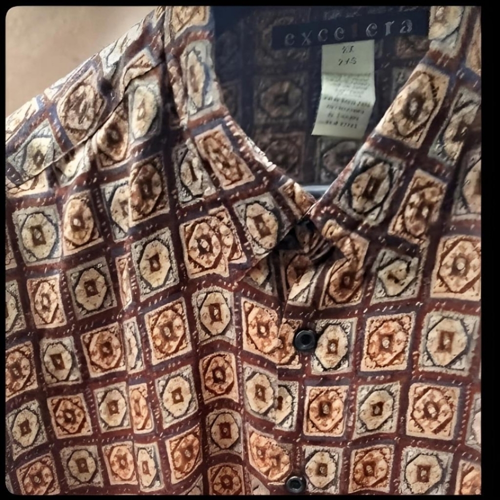 VINTAGE EXCETERA MEN'S XXL SHORT SLEEVED CASUAL DRESS SHIRT/ EXCELLENT C… - Picture 17 of 17